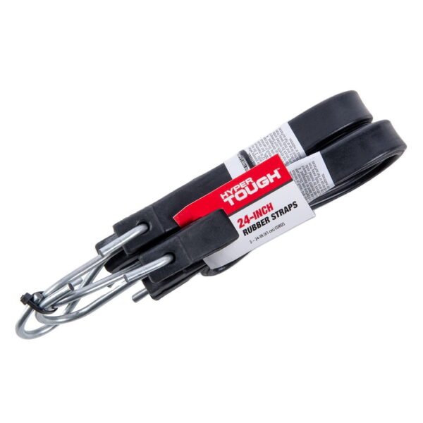 Hyper Tough 24 inch EPDM Rubber Strap Bungee Cords, 2-Pack