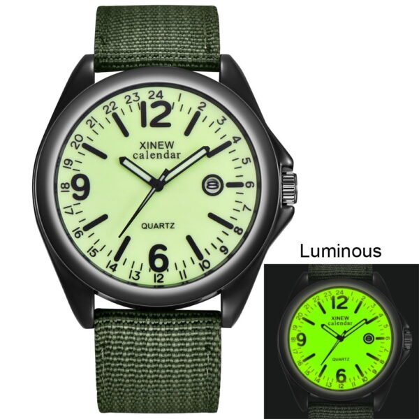 Mens Watches Military Army Analog Quartz Waterproof Wrist Watch for Men Date Display Nylon Tactical Field Sports Wristwatch