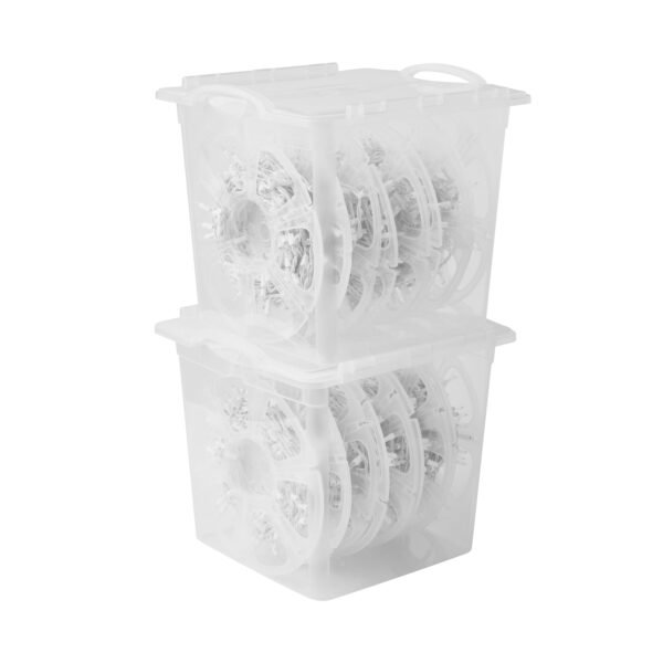 The Home Edit Plastic Christmas Light Storage Organizer, Clear, 2 Count
