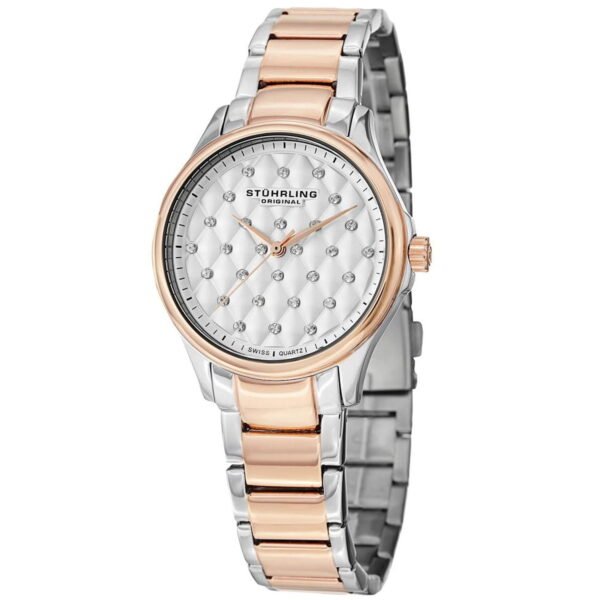 Women's 567.03 Vogue Swiss Quartz Crystal Dial Two Tone Rose Watch