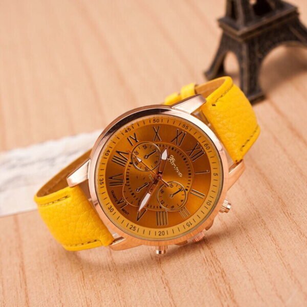 Yellow Sport Watch for Women under $5! Ke1Clo Quartz Multi-pointer Watch with Blue Light 40mm Dial