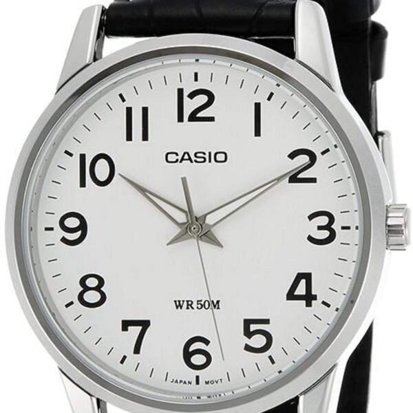 Casio Men's Core MTP1303L-7BV Black Leather Quartz Fashion Analog Watch