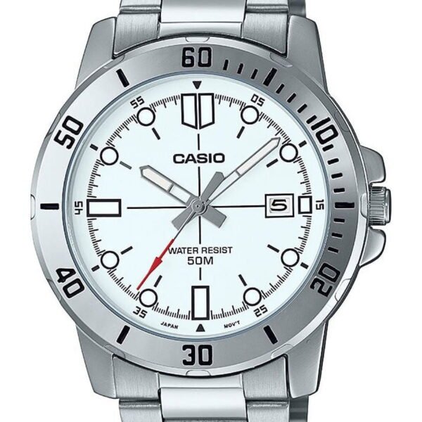 Casio Men's Diver-Style Stainless Steel Watch MTPVD01D-7EV