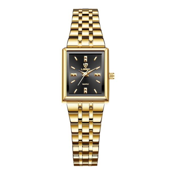 LIEBIG Gold Watches for Women Easy Read Ladies Quartz Waterproof Wrist Watch with Stainless Steel Strap