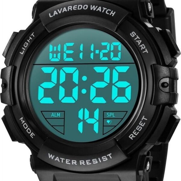 Watches for Man Digital Watches Waterproof Sport Watch with LED Backlight, Running Sports Digital Watch Gifts for Man