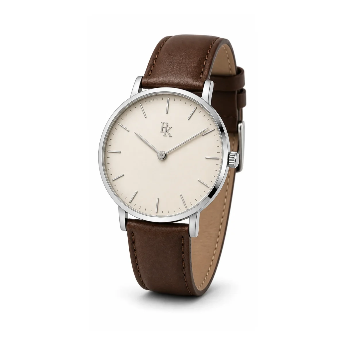 rk-min-39-ivy-brn-strap ModSession Minima 39mm Ivory Brown Minimalist Watch - Image 5