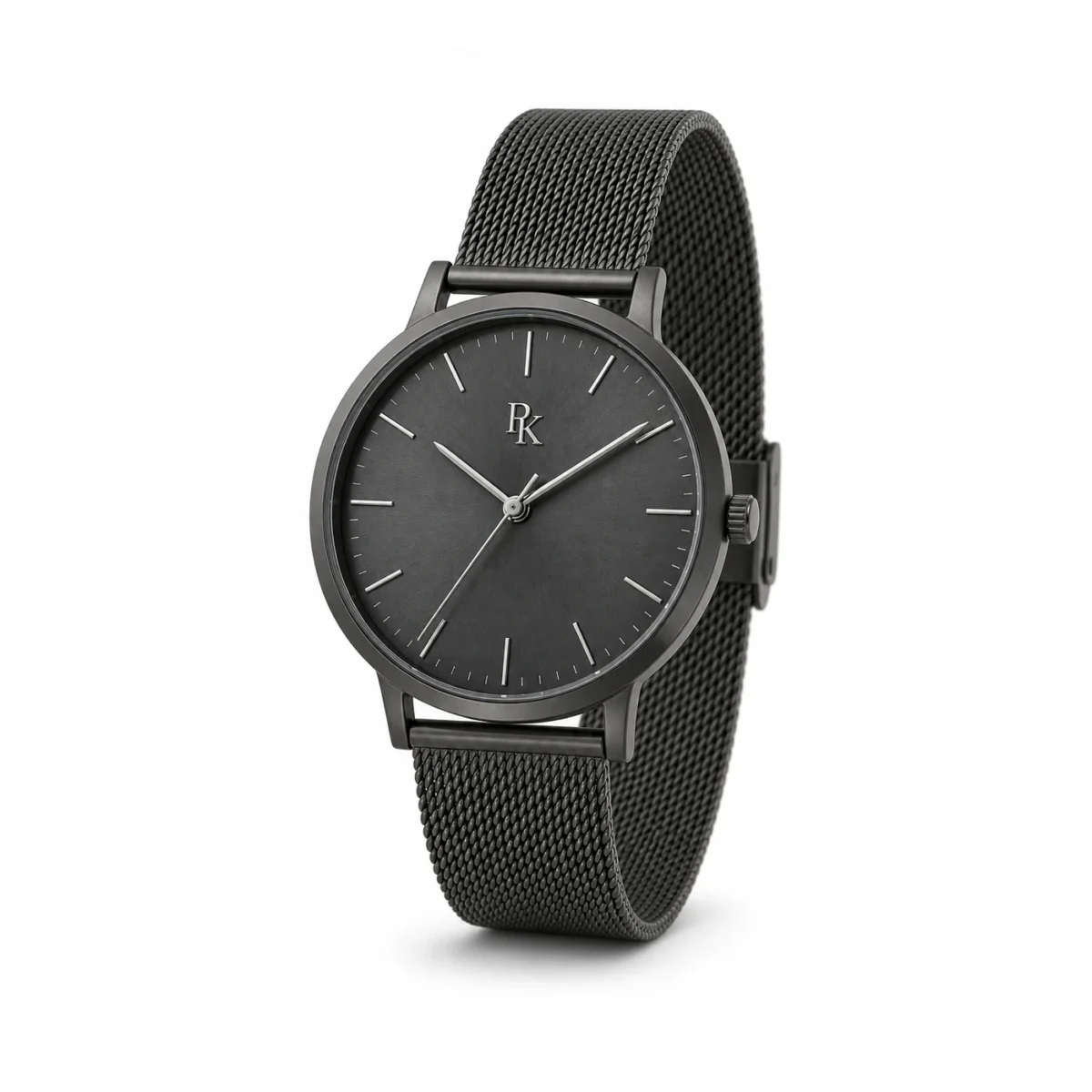 rk-min-40-chr-msh-strap ModSession Minima 40mm Charcoal Mesh Minimalist Watch - Image 5