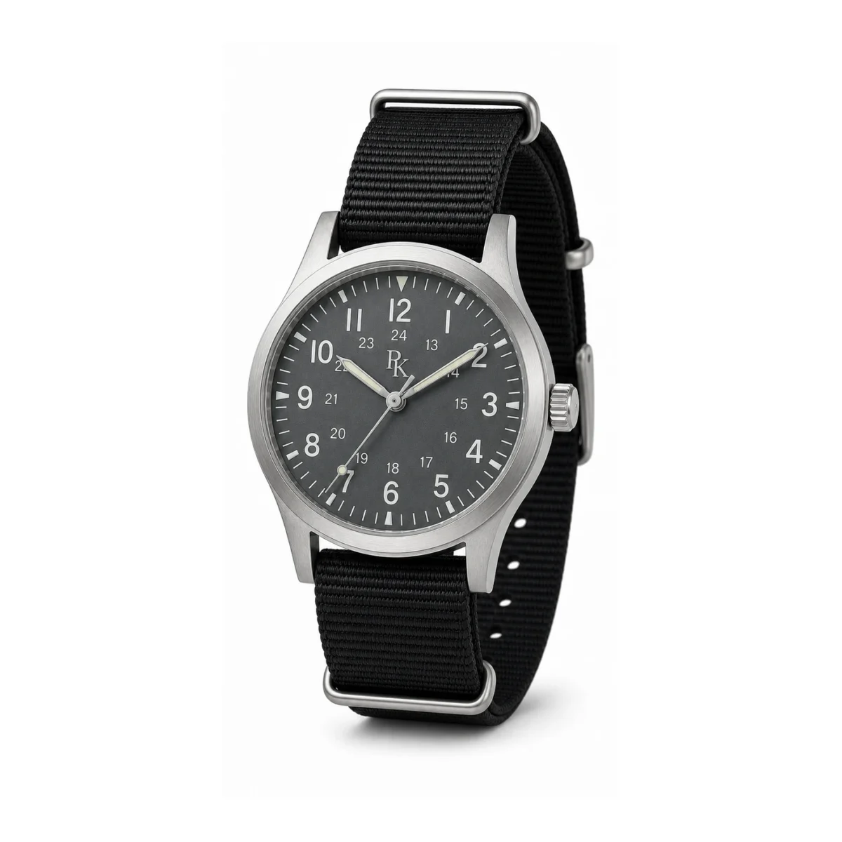 rk-nmd-40-slt-nyl-front ModSession Nomad 40mm Slate Nylon Field Watch - Image 2