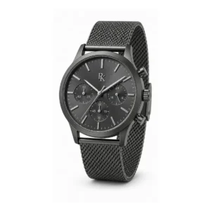 Royal Kinzy Tempo 42mm Graphite Mesh Chronograph Watch