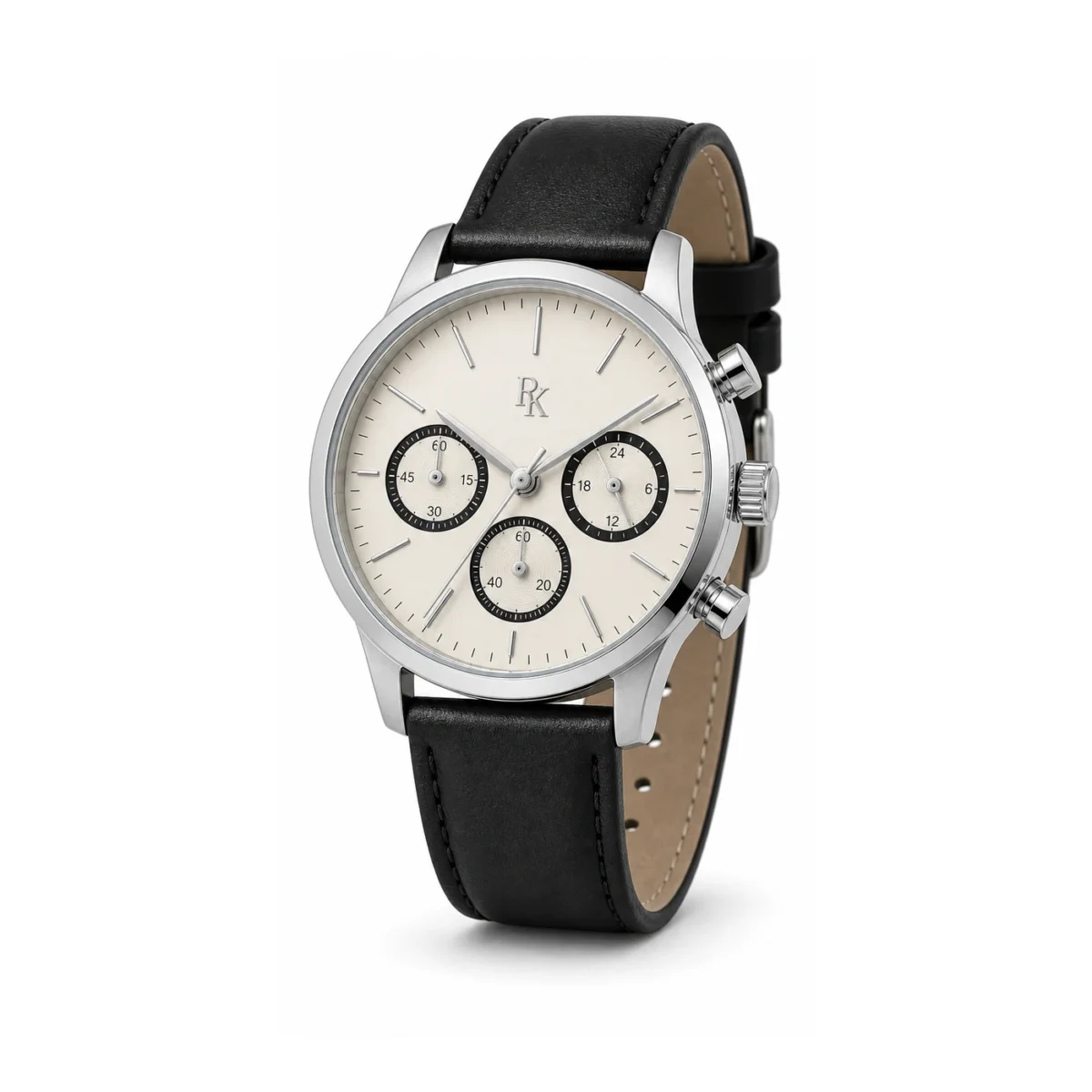 rk-tmp-42-ivy-blk-front ModSession Tempo 42mm Ivory Black Chronograph Watch - Image 2