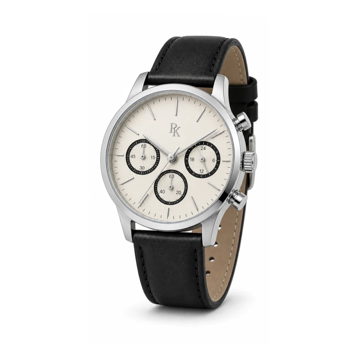 rk-tmp-42-ivy-blk-side-detail ModSession Tempo 42mm Ivory Black Chronograph Watch - Image 4