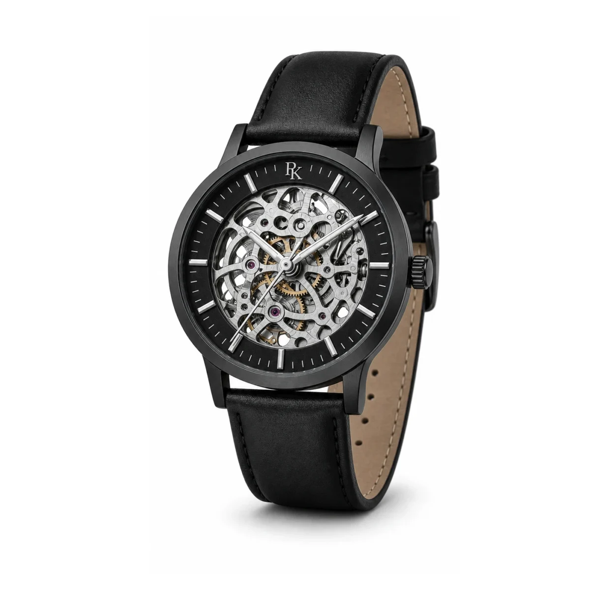 rk-vlt-42-blk-skl-angle ModSession Vault 42mm Black Skeleton Watch - Image 3