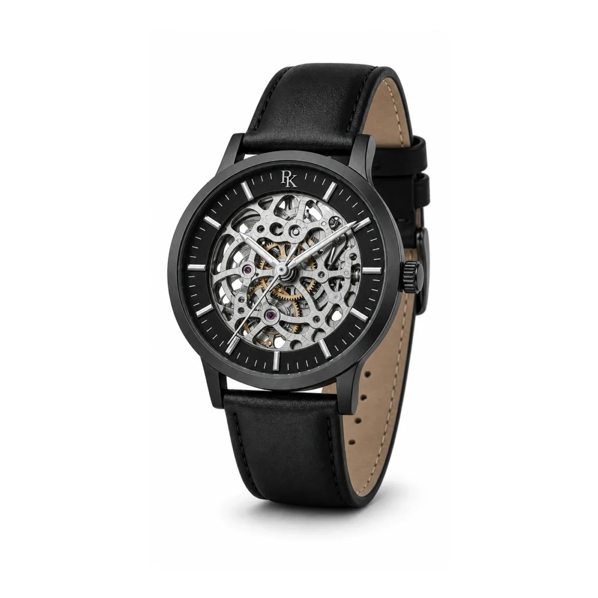 rk-vlt-42-blk-skl-front ModSession Vault 42mm Black Skeleton Watch - Image 2