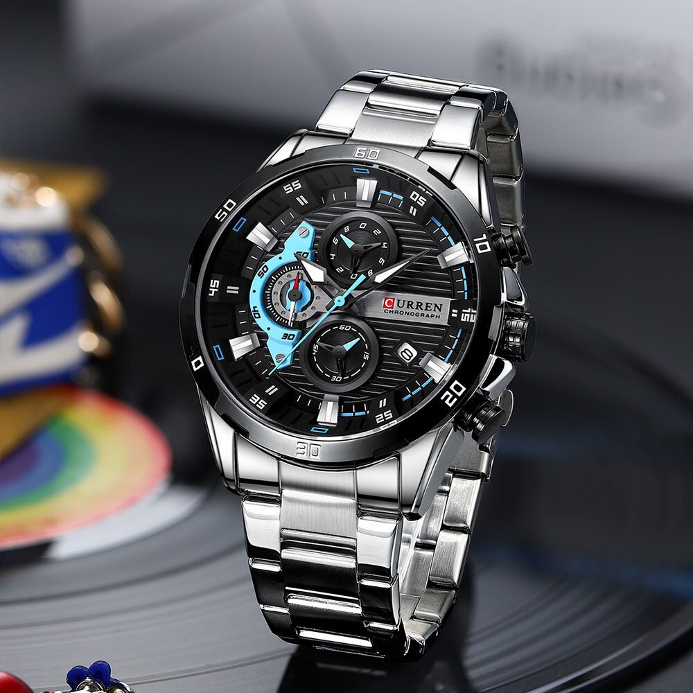 curren stainless steel watches for mens creative fashion luminous dial with chronograph clock male casual wristwatches curren stainless steel watches for mens creative fashion luminous dial with chronograph clock male casual wristwatches