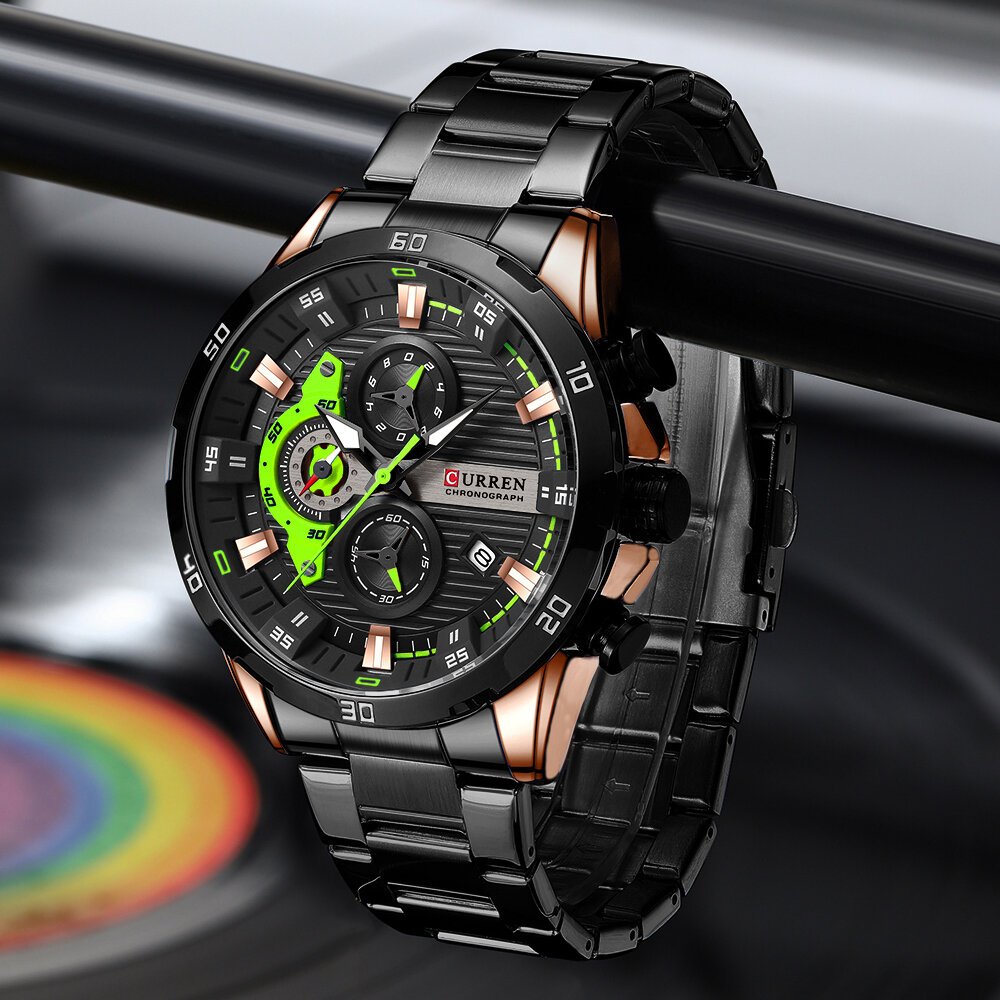 curren stainless steel watches for mens creative fashion luminous dial with chronograph clock male casual wristwatches curren stainless steel watches for mens creative fashion luminous dial with chronograph clock male casual wristwatches
