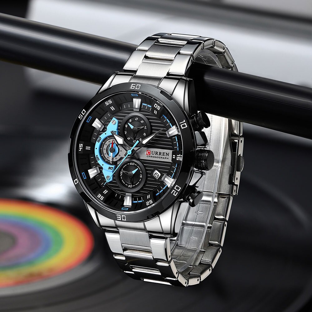 curren stainless steel watches for mens creative fashion luminous dial with chronograph clock male casual wristwatches curren stainless steel watches for mens creative fashion luminous dial with chronograph clock male casual wristwatches