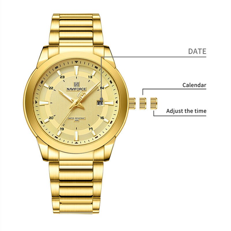 2024 top brand naviforce mens watches stainless steel strap casual male quartz sports wristwatch luxury waterproof date clock 2024 top brand naviforce mens watches stainless steel strap casual male quartz sports wristwatch luxury waterproof date clock