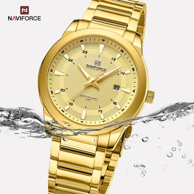 2024 top brand naviforce mens watches stainless steel strap casual male quartz sports wristwatch luxury waterproof date clock 2024 top brand naviforce mens watches stainless steel strap casual male quartz sports wristwatch luxury waterproof date clock