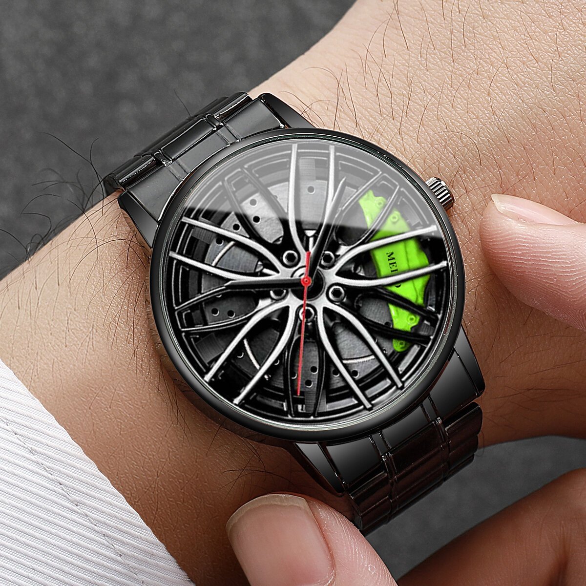 fashion men sports watches 3d car wheel stainless steel band wrist watch men's quartz watch men's watches fashion men sports watches 3d car wheel stainless steel band wrist watch men's quartz watch men's watches
