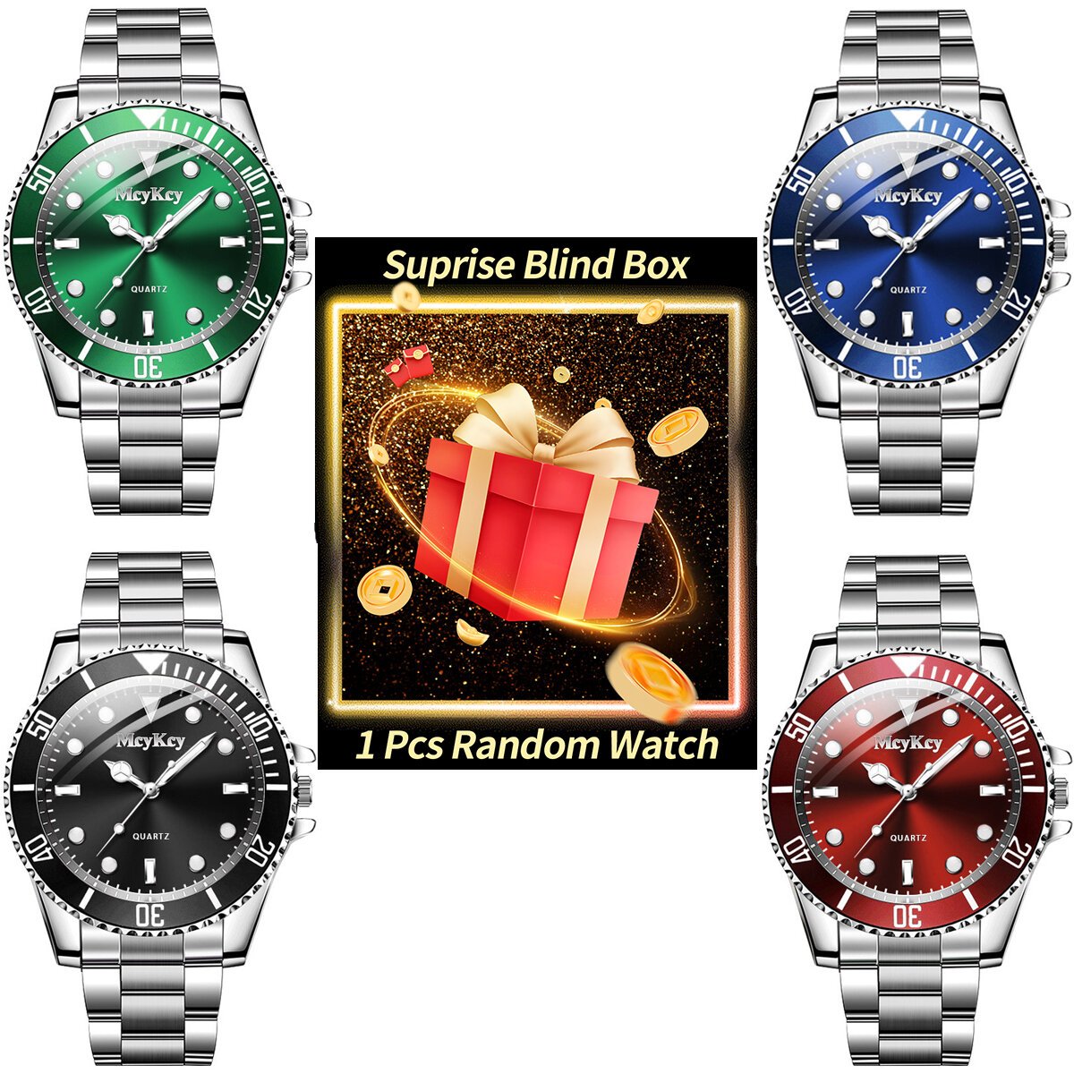 1pc surprise mystery watch blind box luxury large dial men business watches casual clock sports quartz wristwatch(without box) 1pc surprise mystery watch blind box luxury large dial men business watches casual clock sports quartz wristwatch(without box)