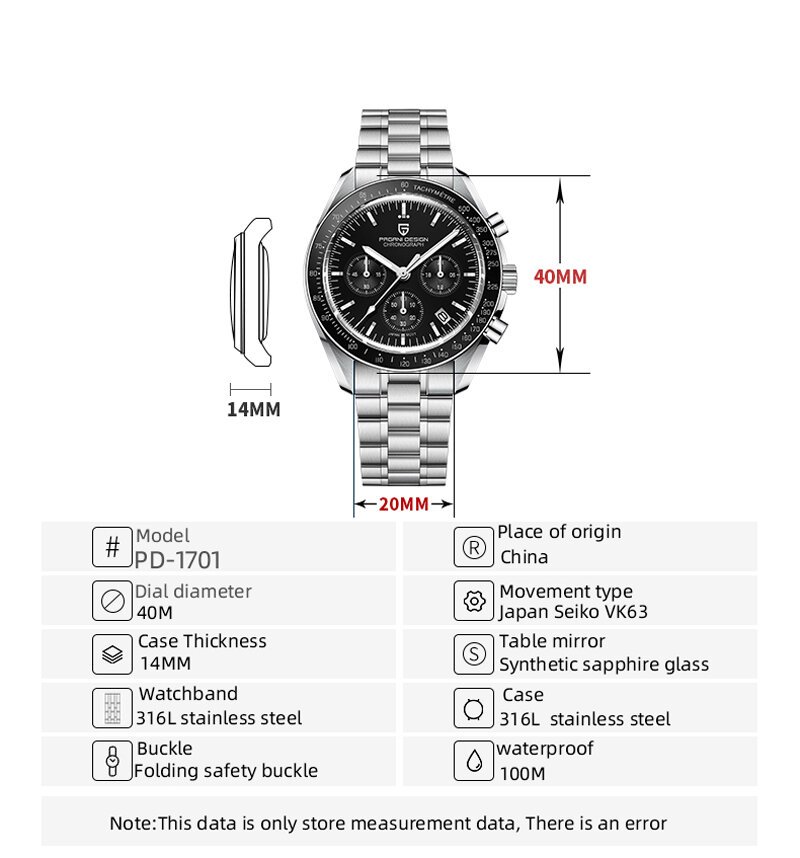 2026 new pagani design 1701 v5 men's watches luxury quartz watch men sports speed chronograph ar sapphire glass 100m waterproof 2026 new pagani design 1701 v5 men's watches luxury quartz watch men sports speed chronograph ar sapphire glass 100m waterproof