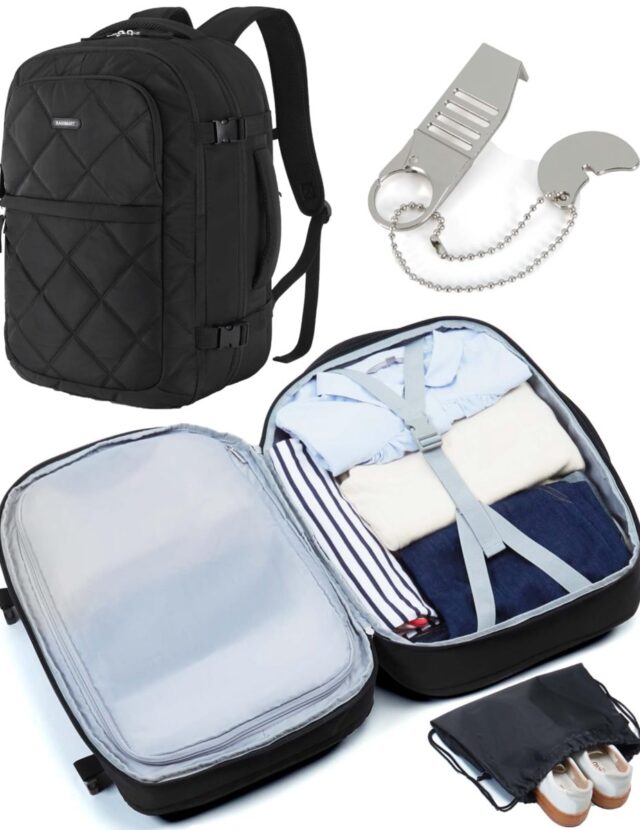 Bagsmart 30L Carry-On Travel Backpack - Black