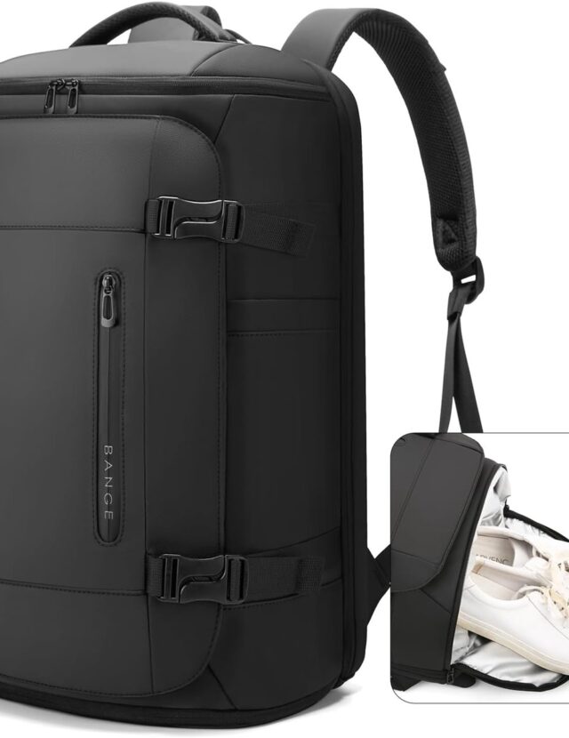 Bange 40L Carry-On Travel Backpack - Black