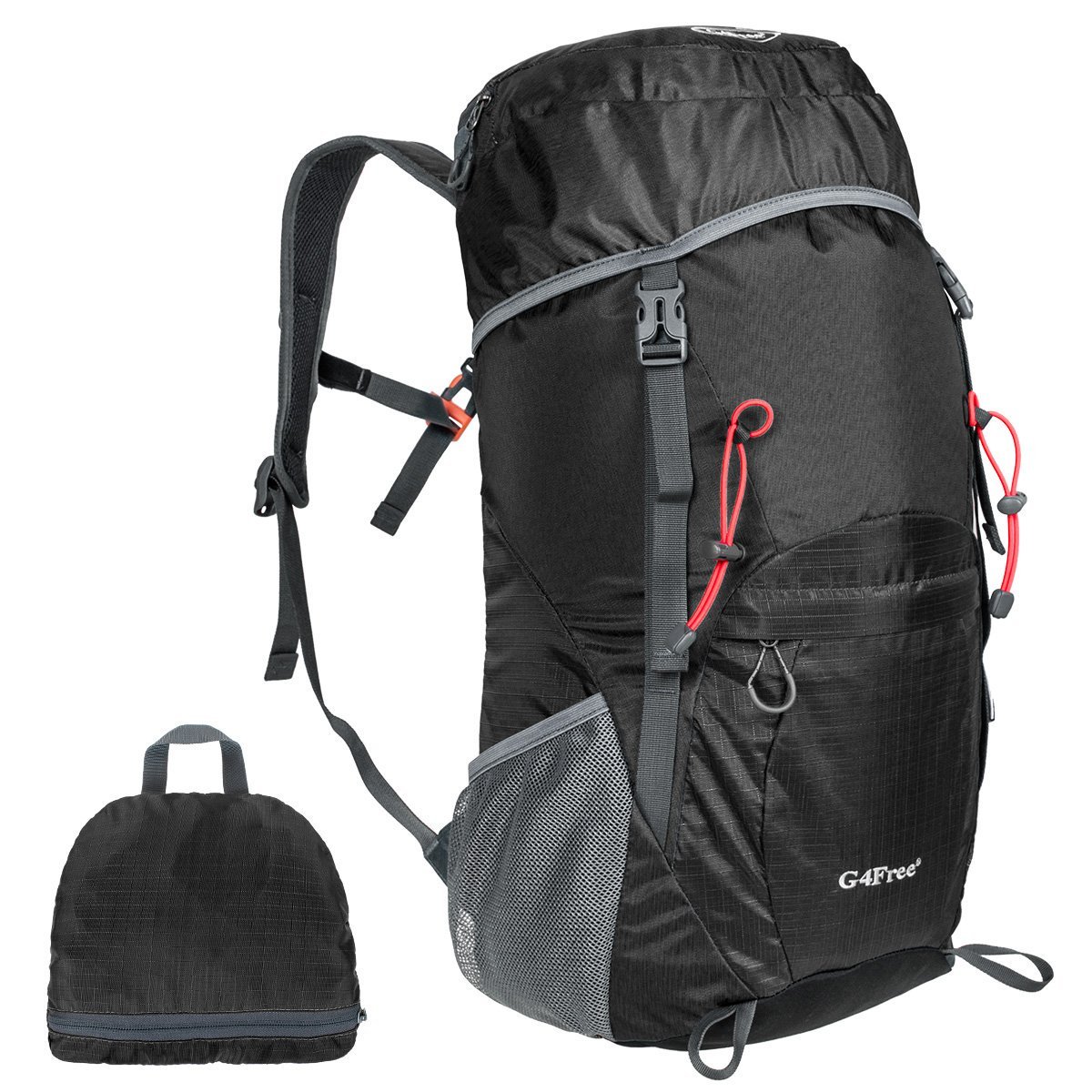 G4Free 40L Packable Travel Daypack - Black