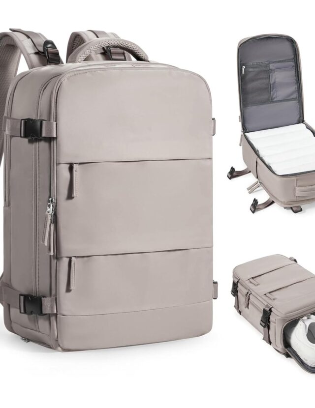 Gzhjmy Carry-On Travel Backpack - Brown