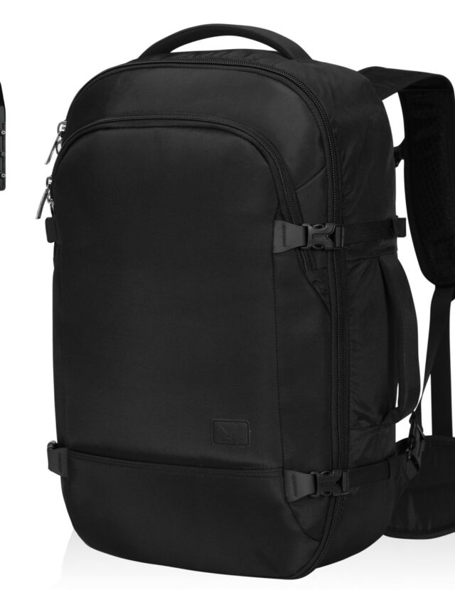 Hynes Eagle 45L Carry-On Travel Backpack - Black