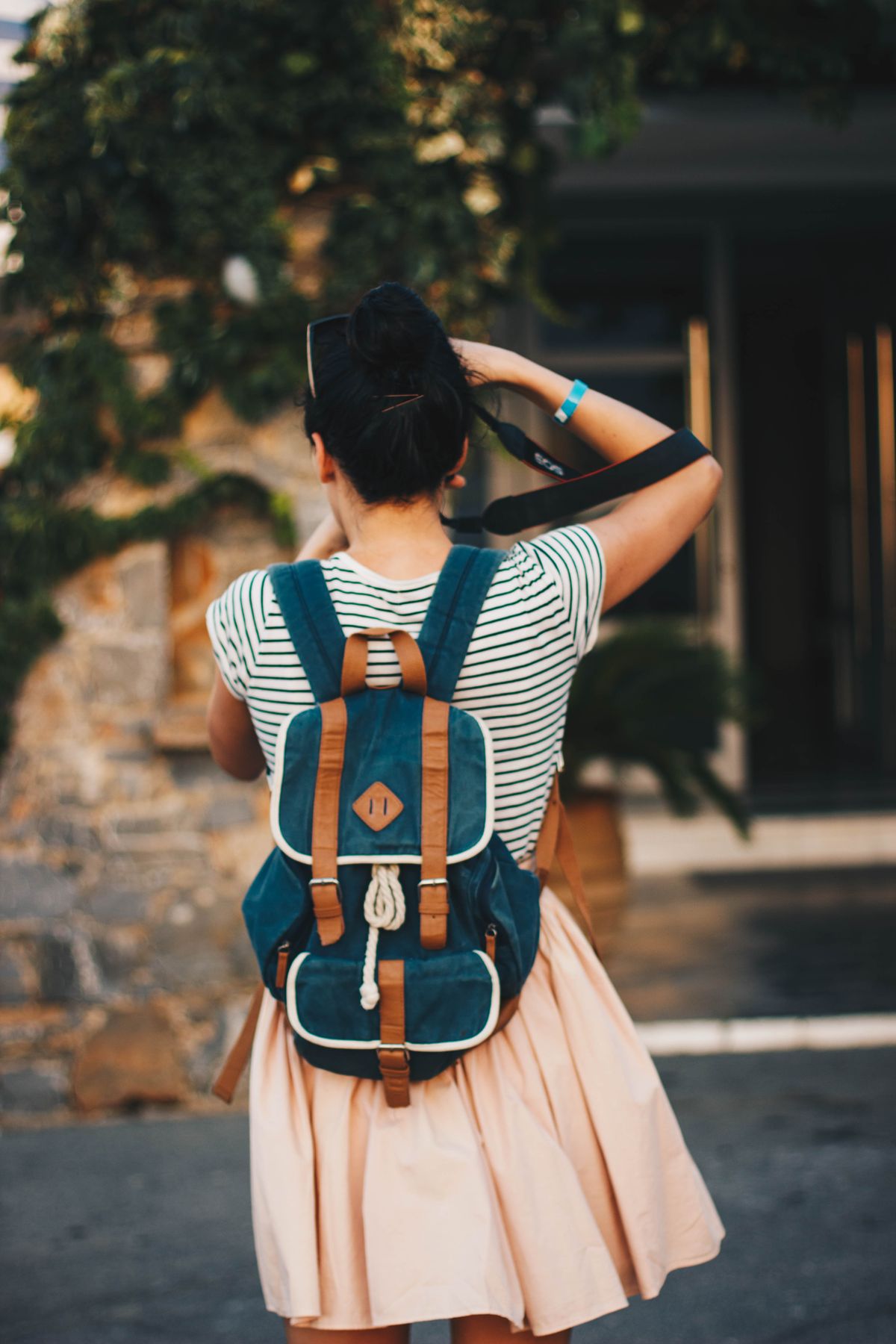ModSession travel backpack in use