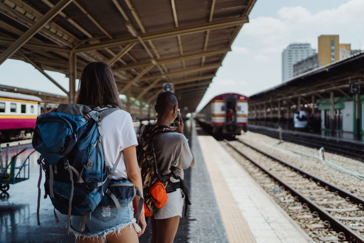 ModSession travel backpack in use