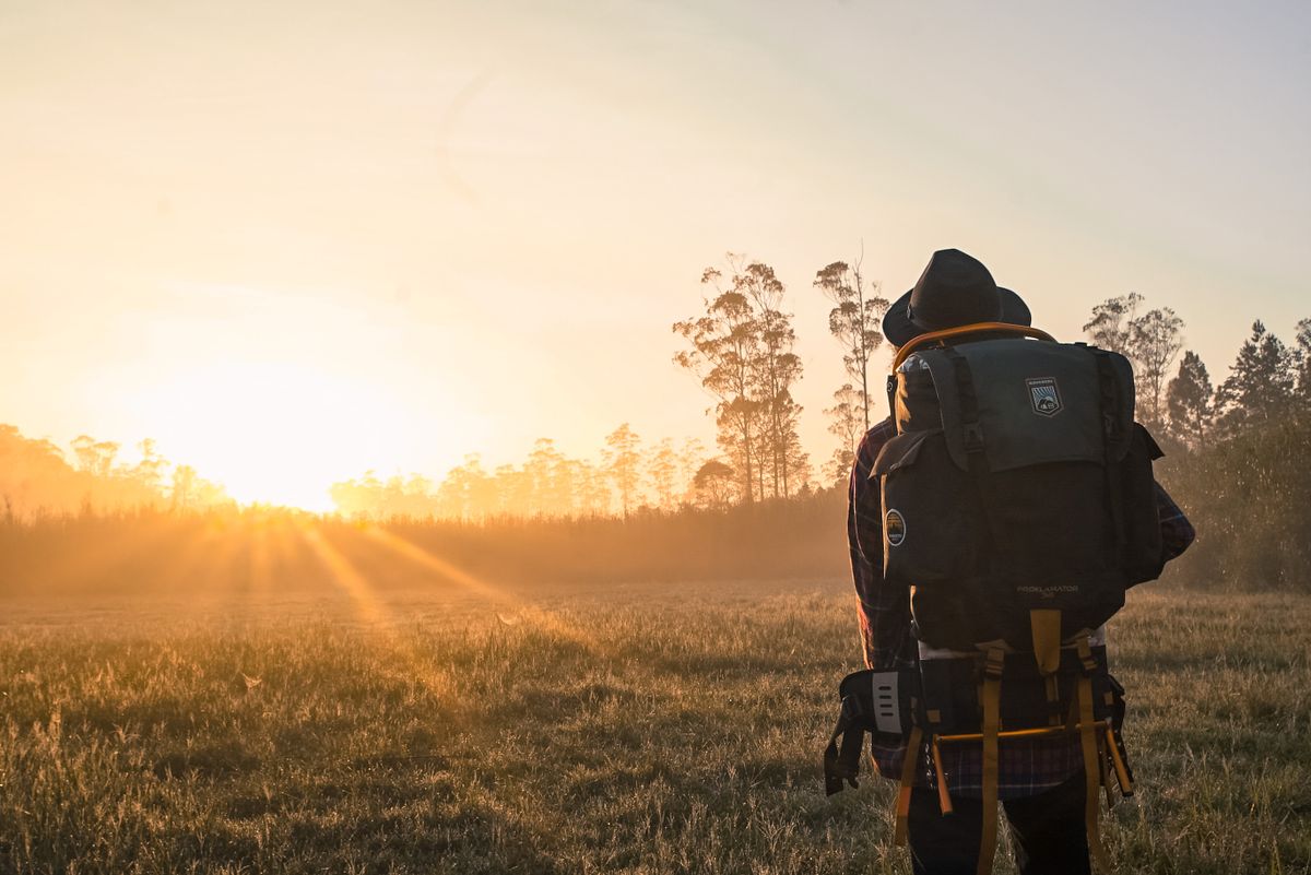 ModSession travel backpack in use