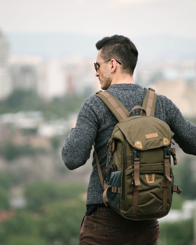 ModSession travel backpack in use