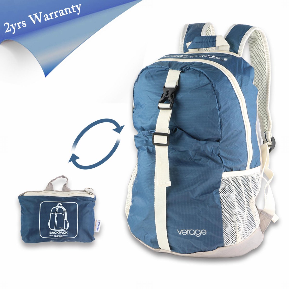 travel inspira 23L Packable Travel Daypack - Black