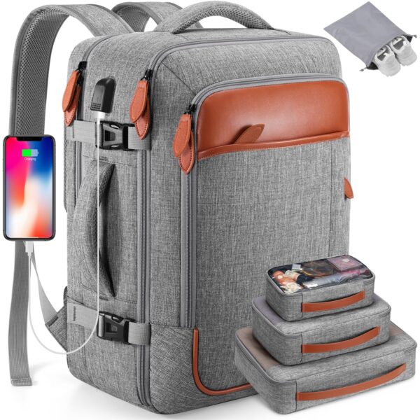 Ukein 40L Anti-Theft Travel Backpack - Gray