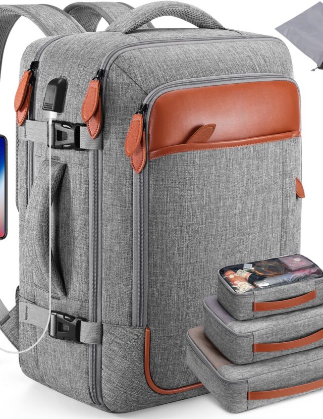 Ukein 40L Anti-Theft Travel Backpack - Gray