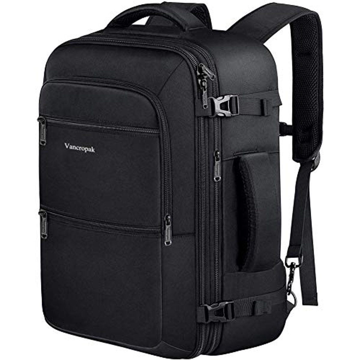 Vancropak 40L Convertible Duffel Backpack - Black